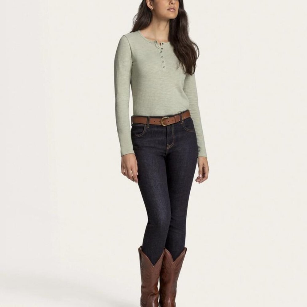 NWT Tecovas Women's High Rise Stretch Denim Skinny Blue Jeans - Size 27